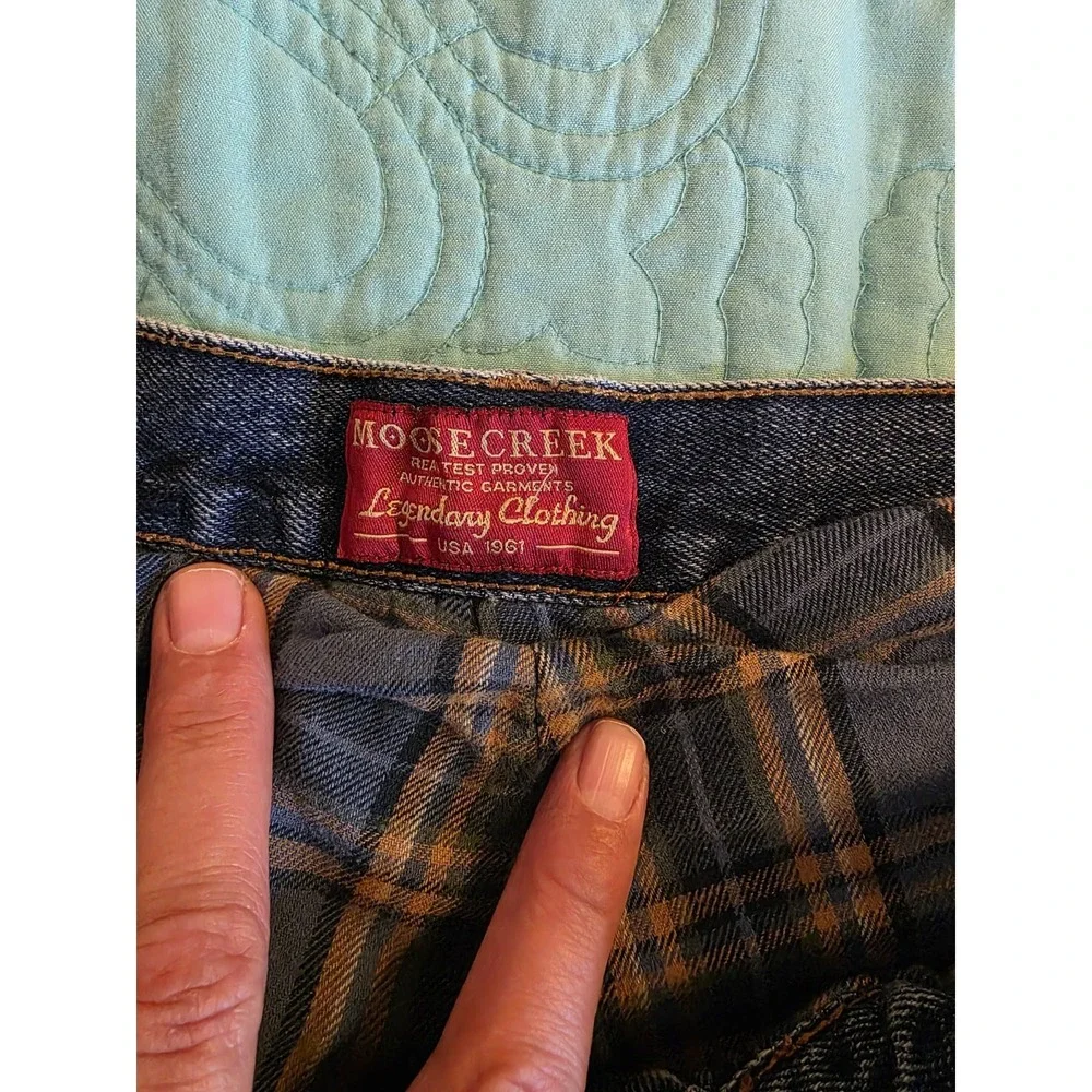 Moose Creek Men's 38x32(Actual 36x30)Straight Leg Flannel Lined Carpenter‎ Jeans